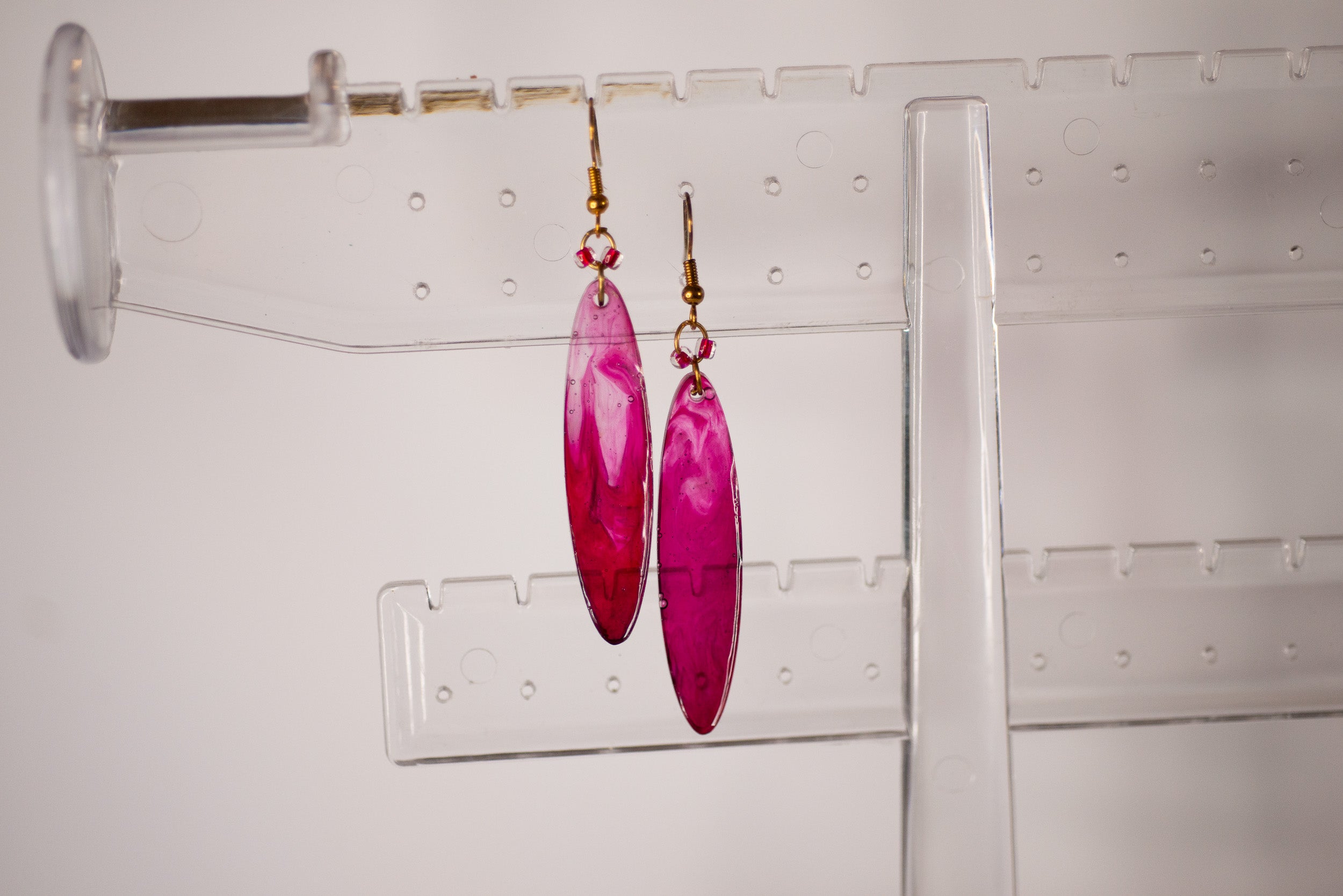 Berry Glass Drops Resin Earrings
