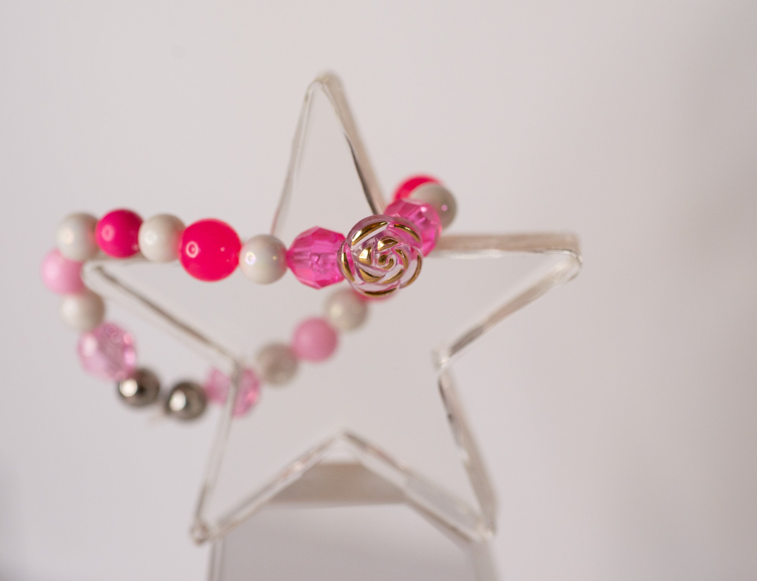 Pink Rose Bracelet