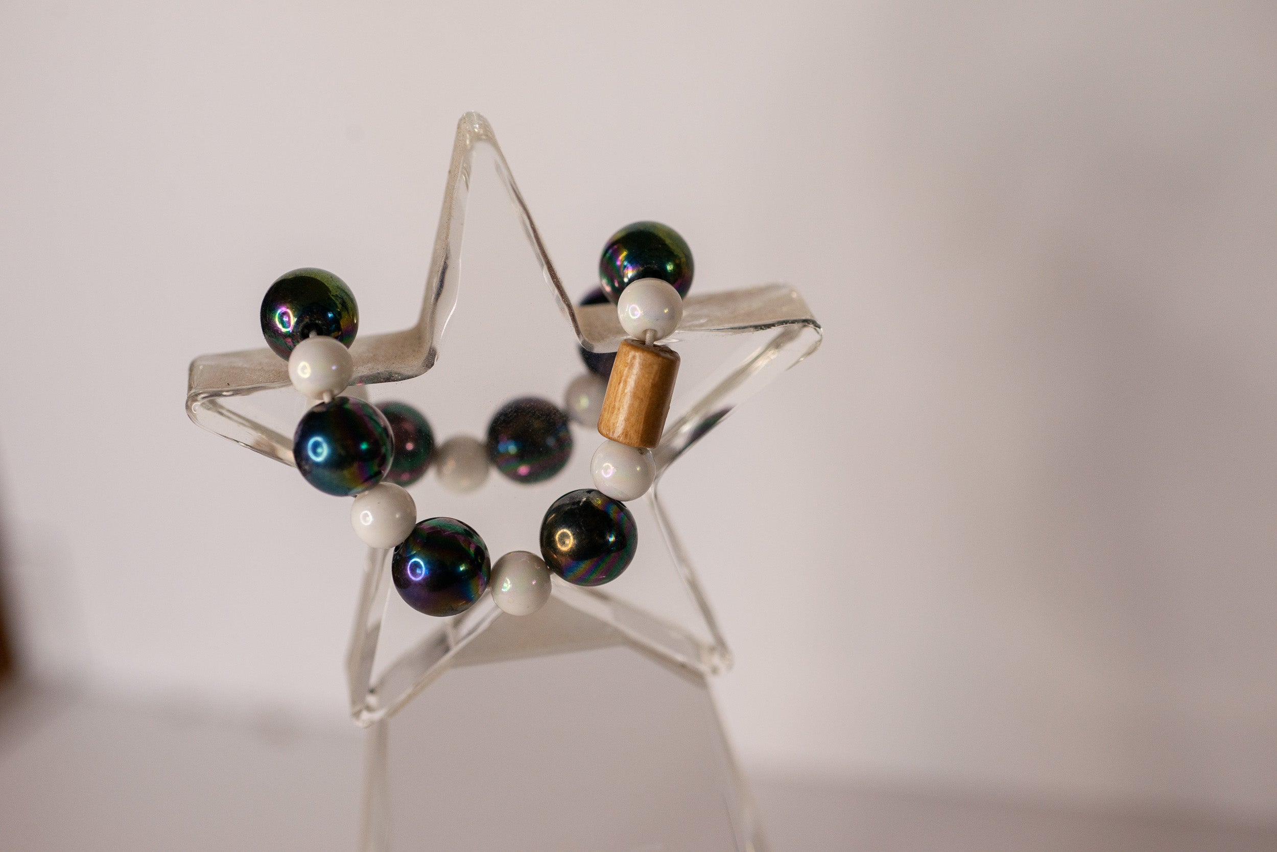 Iridescent Mixed Bead Bracelet