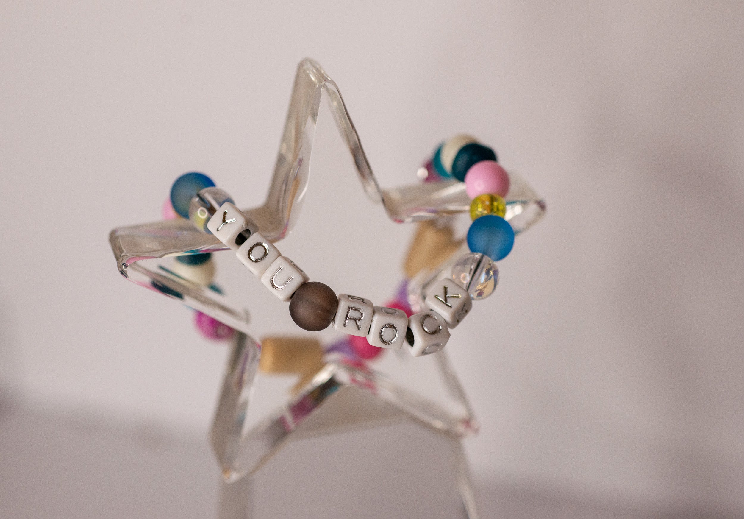 YOU ROCK Mixed Bead Bracelet