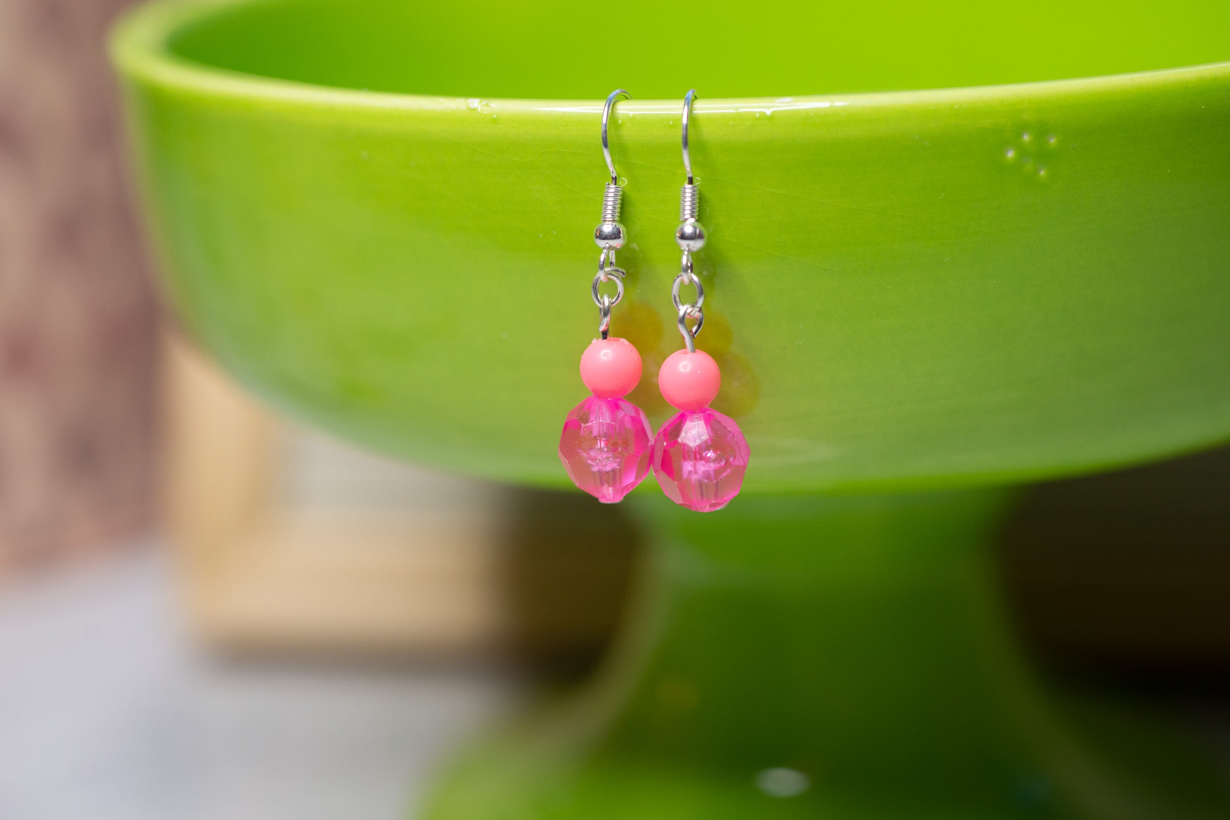 Pink Bubble Earrings