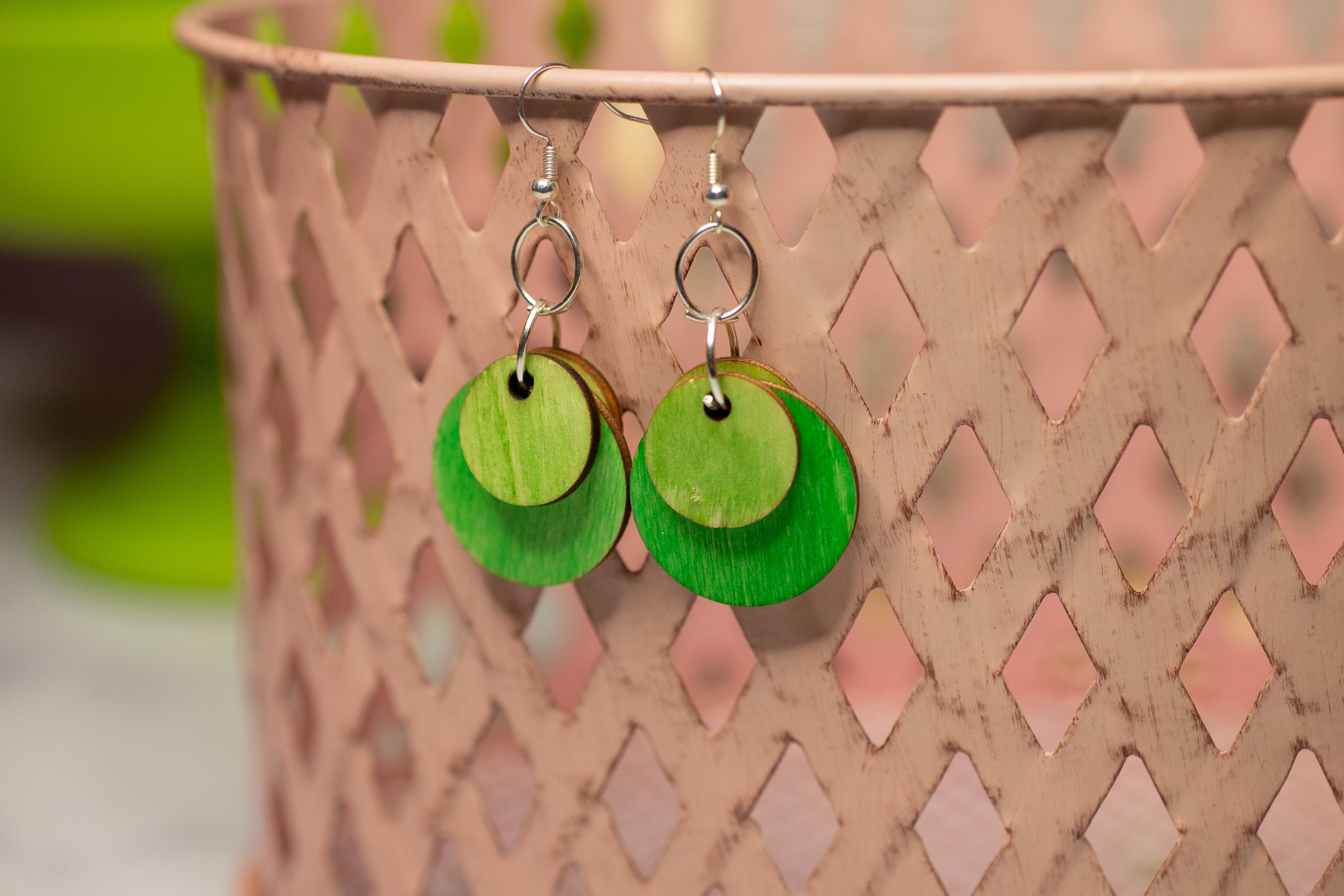 Forest Layers Wood Earrings