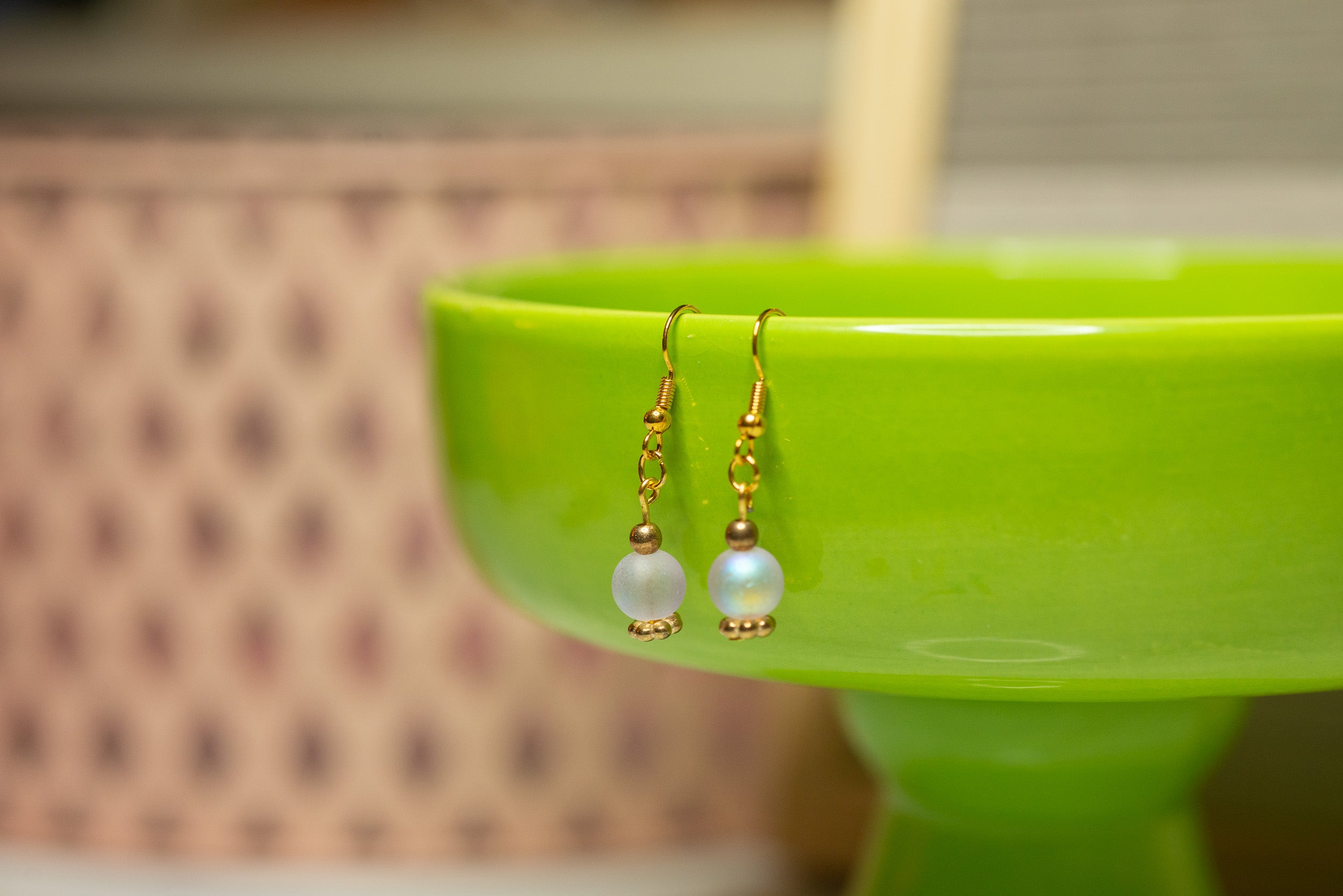 Frosted Bead Earrings