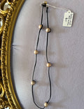 Golden Wood Bead Necklace