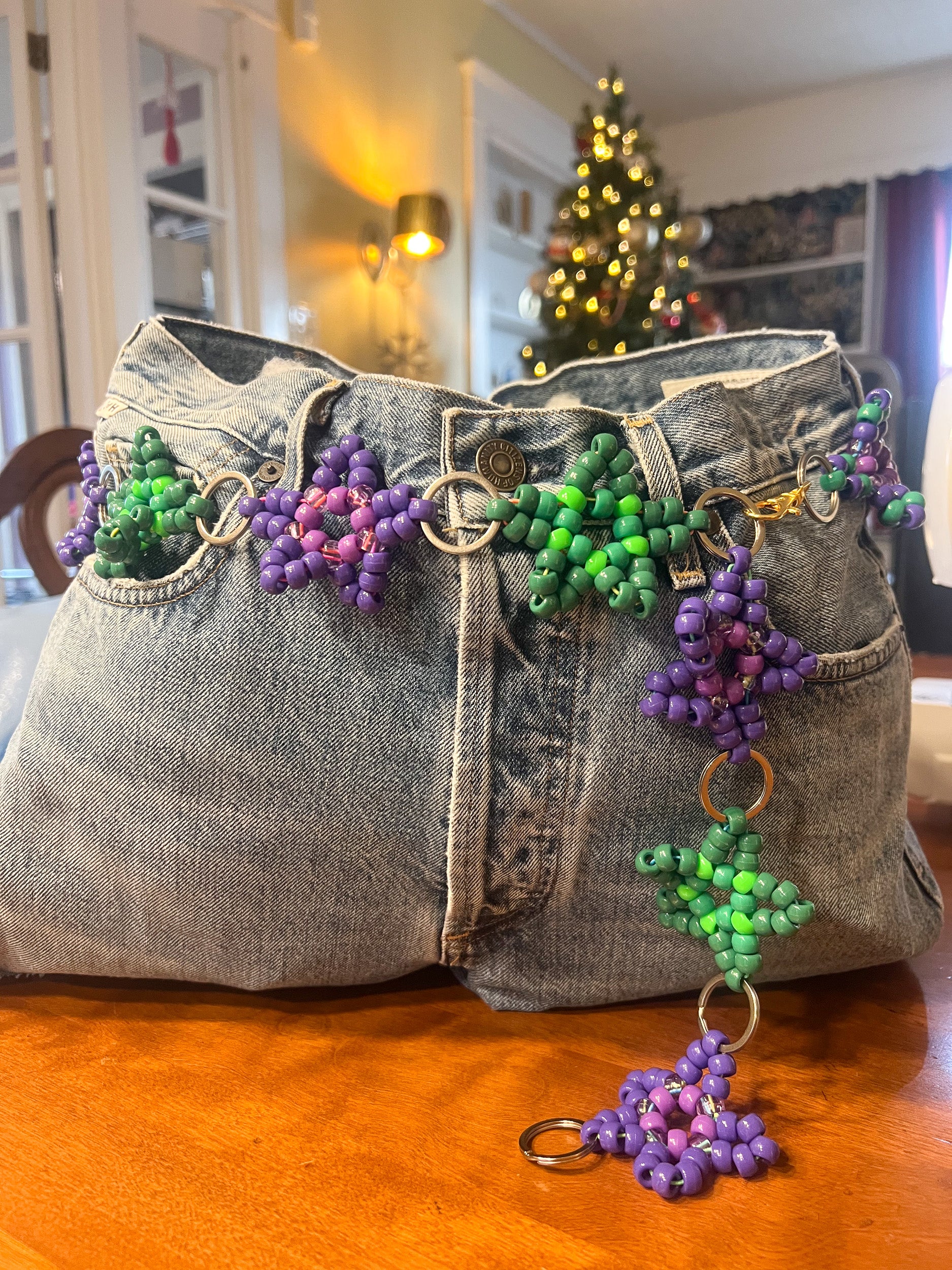 Purple and Green Big Star Belts