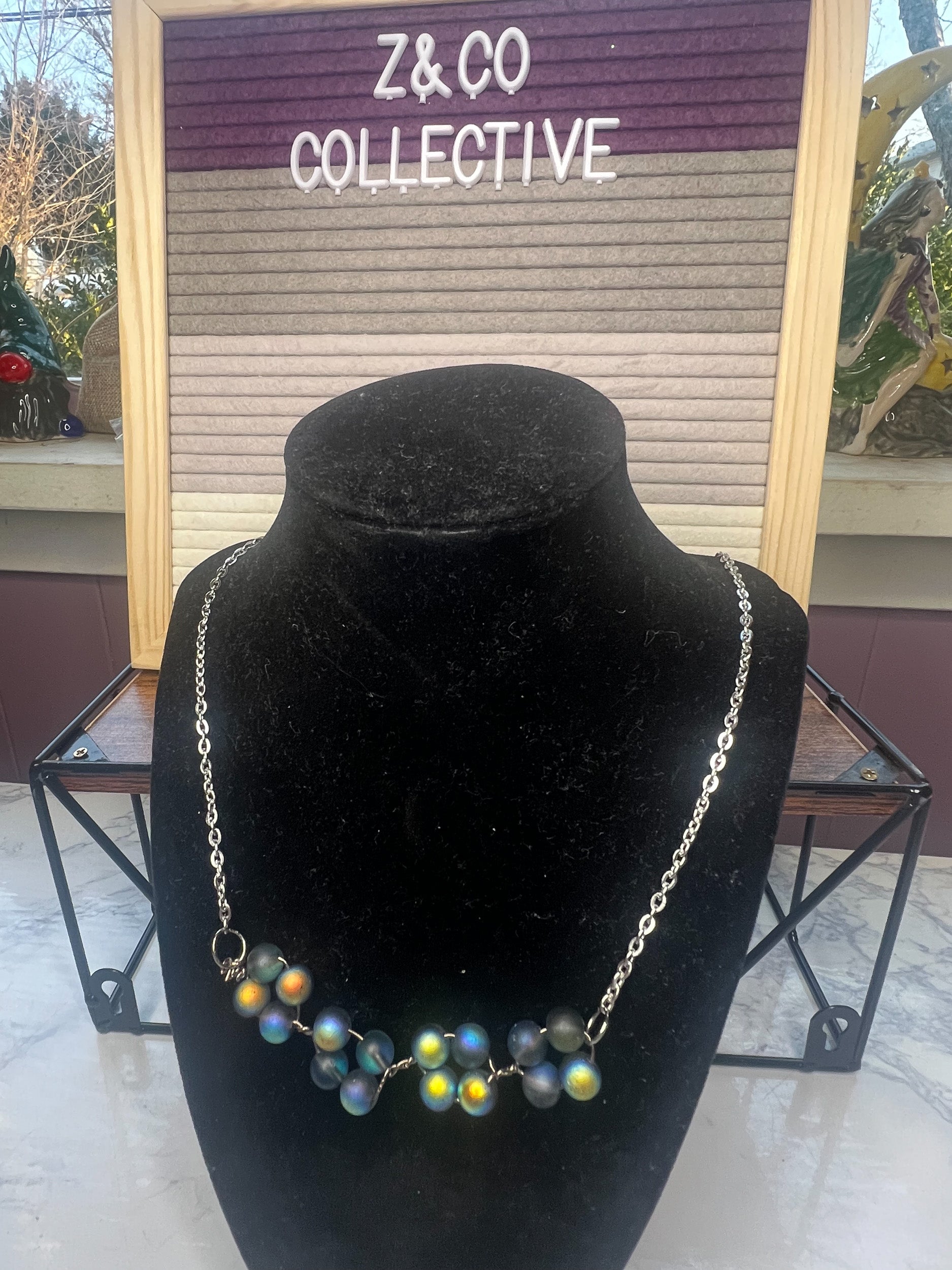 Iridescent Cluster Necklace