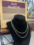 Green Bead Chain Necklace