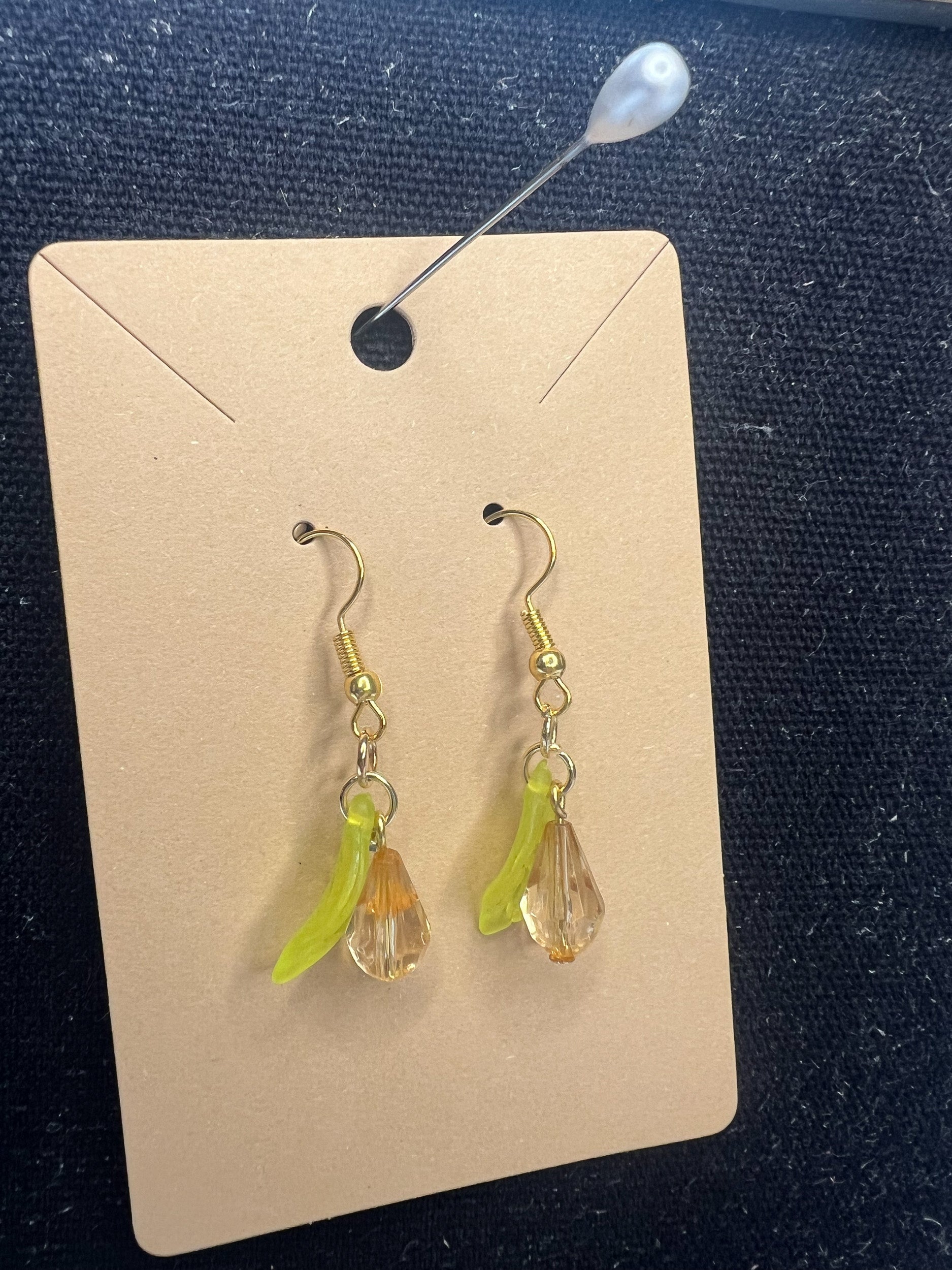Golden Pear Earrings